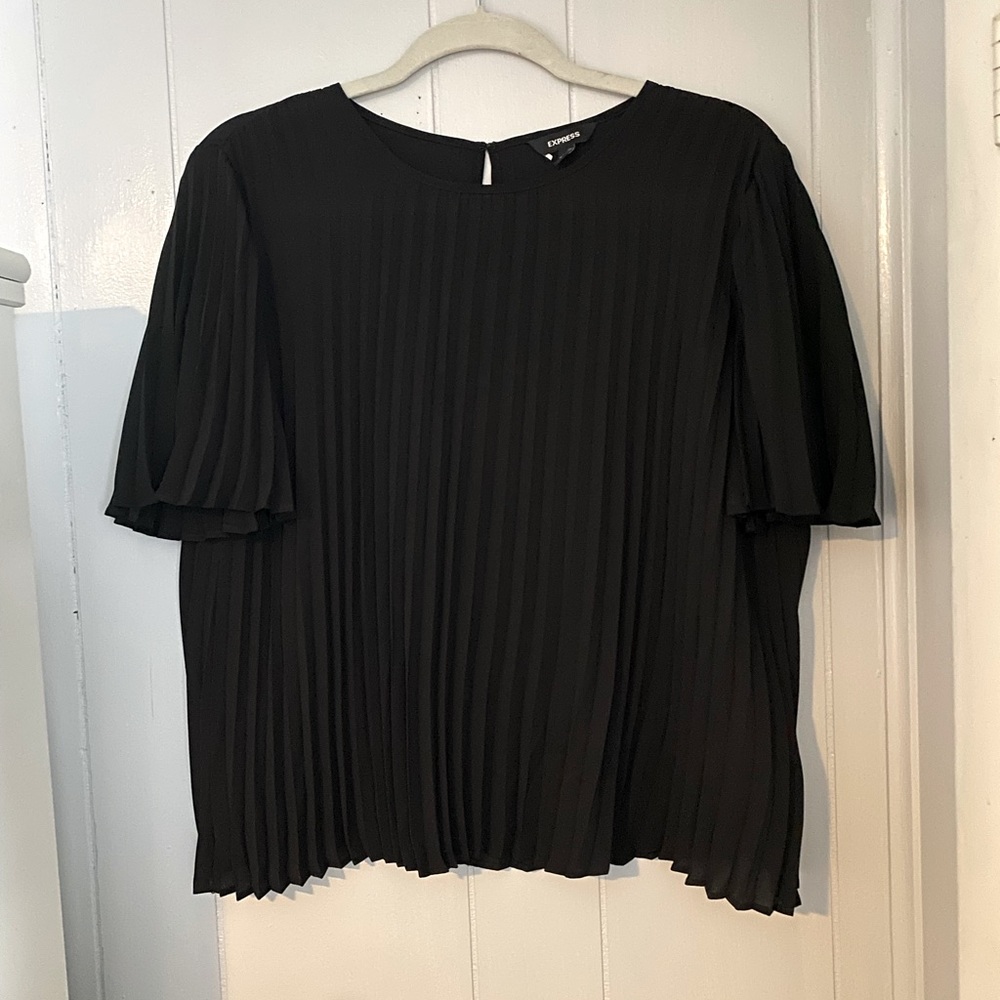 Express Black Short Sleeve Blouse